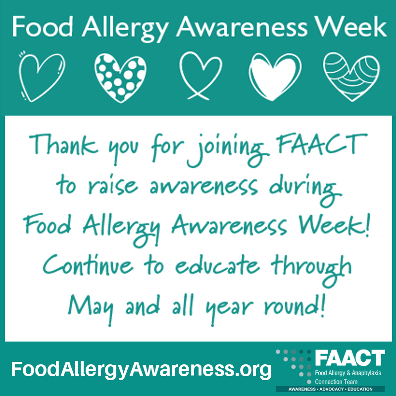 Food Allergy Awareness Week poster